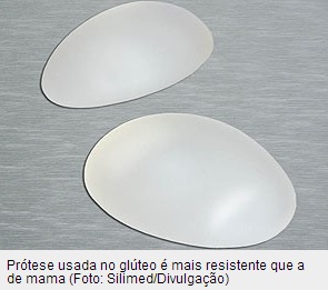 Prótese de silicone para o glúteo Prótese de silicone para o glúteo